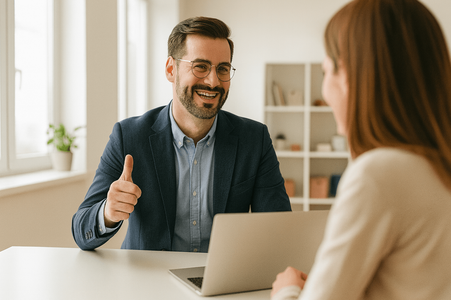 Curso de Habilidades de Venta: profesional de ventas atendiendo con actitud positiva a un cliente en un entorno comercial moderno.
