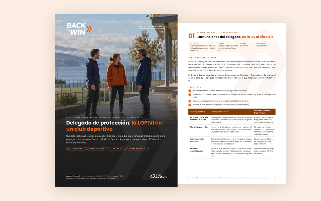 Kit Delegado de protección: portada y ficha de funciones del delegado