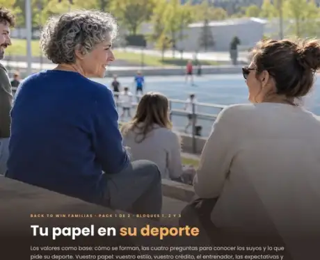Back to Win Familias · Tu papel en su deporte